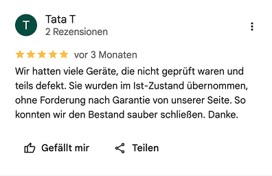 Google-Rezension von Tata T