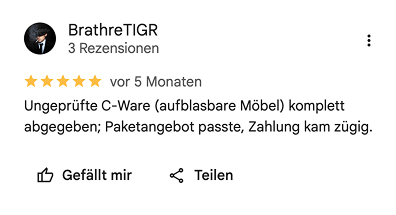 Google-Rezension von BrathreTIGR