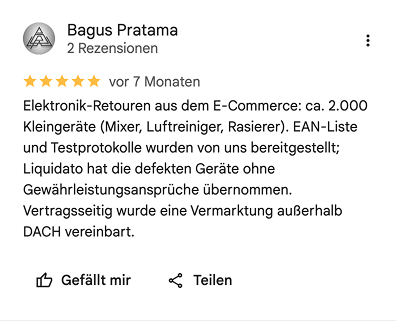 Google-Rezension von Bagus Pratama