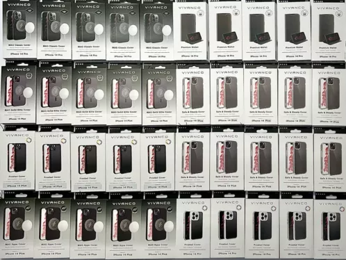 Smartphone-Zubehör aus Restposten: originalverpackte Vivanco-Schutzhüllen für iPhone 14 Pro und 14 Plus